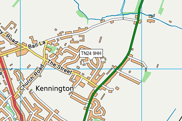 TN24 9HH map - OS VectorMap District (Ordnance Survey) TN24 9HH map - OS VectorMap District (Ordnance Survey)