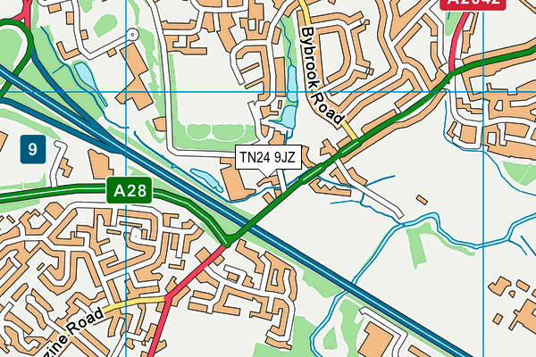 TN24 9JZ map - OS VectorMap District (Ordnance Survey) TN24 9JZ map - OS VectorMap District (Ordnance Survey)