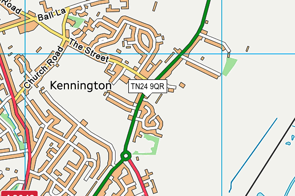 TN24 9QR map - OS VectorMap District (Ordnance Survey) TN24 9QR map - OS VectorMap District (Ordnance Survey)