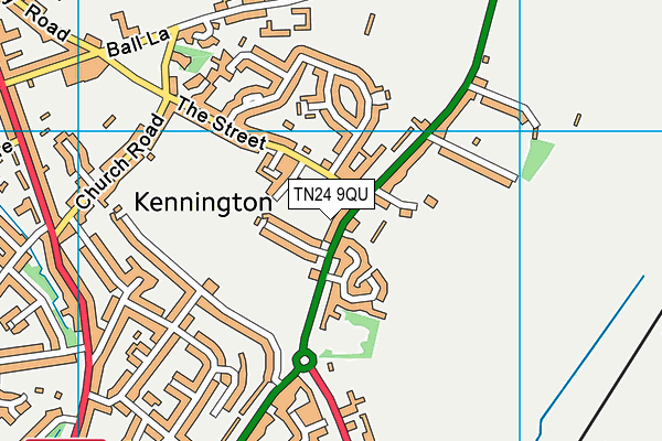 TN24 9QU map - OS VectorMap District (Ordnance Survey) TN24 9QU map - OS VectorMap District (Ordnance Survey)