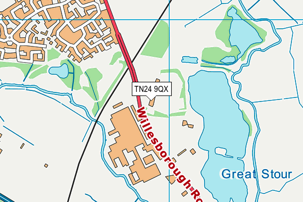 TN24 9QX map - OS VectorMap District (Ordnance Survey) TN24 9QX map - OS VectorMap District (Ordnance Survey)