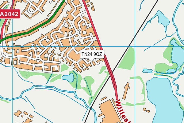 TN24 9QZ map - OS VectorMap District (Ordnance Survey)