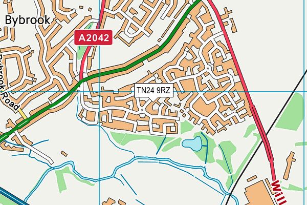 TN24 9RZ map - OS VectorMap District (Ordnance Survey) TN24 9RZ map - OS VectorMap District (Ordnance Survey)