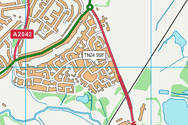 TN24 9SF map - OS VectorMap District (Ordnance Survey) TN24 9SF map - OS VectorMap District (Ordnance Survey)