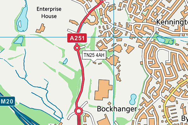 TN25 4AH map - OS VectorMap District (Ordnance Survey) TN25 4AH map - OS VectorMap District (Ordnance Survey)