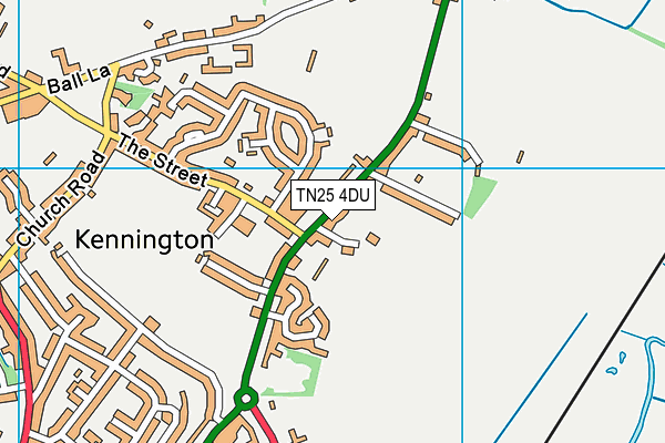 TN25 4DU map - OS VectorMap District (Ordnance Survey)