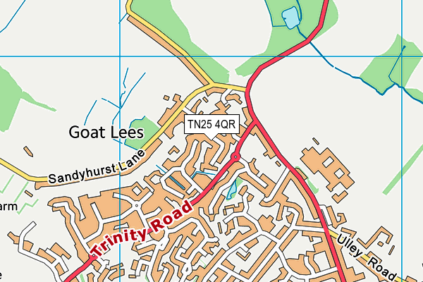 TN25 4QR map - OS VectorMap District (Ordnance Survey) TN25 4QR map - OS VectorMap District (Ordnance Survey)