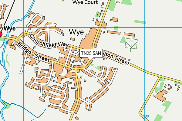 TN25 5AN map - OS VectorMap District (Ordnance Survey)