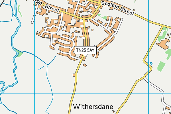 TN25 5AY map - OS VectorMap District (Ordnance Survey) TN25 5AY map - OS VectorMap District (Ordnance Survey)
