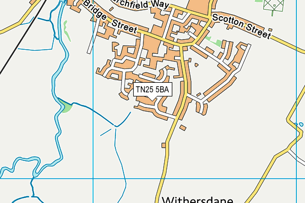 TN25 5BA map - OS VectorMap District (Ordnance Survey) TN25 5BA map - OS VectorMap District (Ordnance Survey)