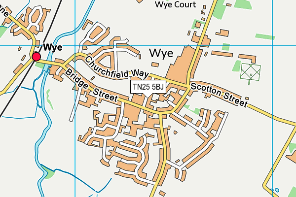 TN25 5BJ map - OS VectorMap District (Ordnance Survey) TN25 5BJ map - OS VectorMap District (Ordnance Survey)