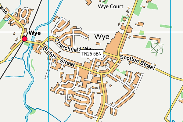 TN25 5BN map - OS VectorMap District (Ordnance Survey)