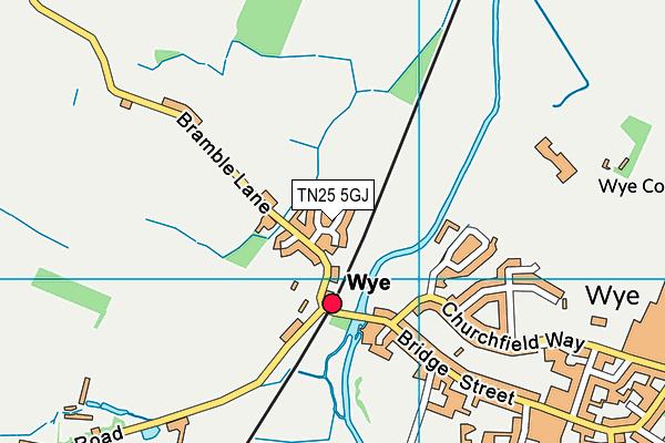 TN25 5GJ map - OS VectorMap District (Ordnance Survey)