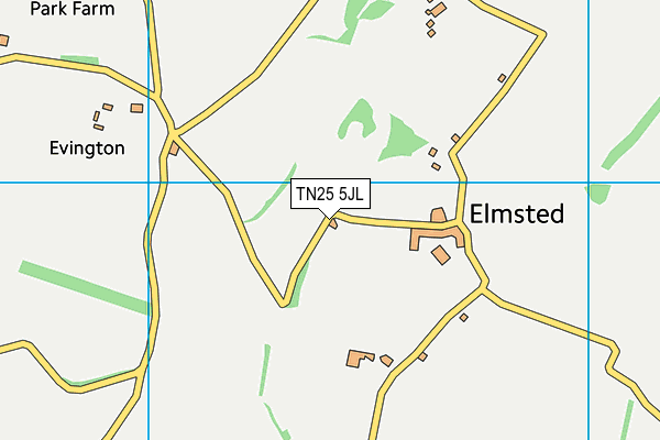 TN25 5JL map - OS VectorMap District (Ordnance Survey) TN25 5JL map - OS VectorMap District (Ordnance Survey)