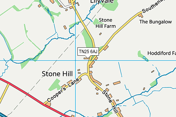 TN25 6AJ map - OS VectorMap District (Ordnance Survey) TN25 6AJ map - OS VectorMap District (Ordnance Survey)