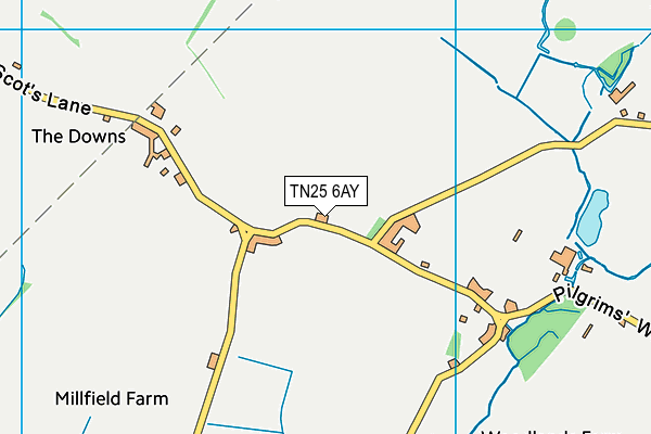 TN25 6AY map - OS VectorMap District (Ordnance Survey) TN25 6AY map - OS VectorMap District (Ordnance Survey)