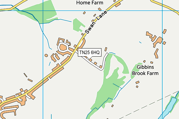 TN25 6HQ map - OS VectorMap District (Ordnance Survey) TN25 6HQ map - OS VectorMap District (Ordnance Survey)