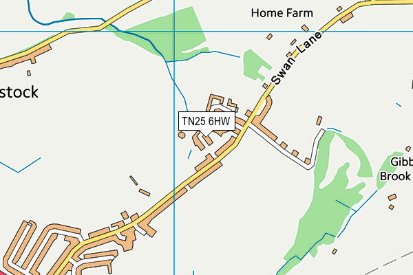 TN25 6HW map - OS VectorMap District (Ordnance Survey) TN25 6HW map - OS VectorMap District (Ordnance Survey)