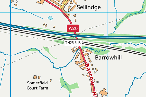 TN25 6JB map - OS VectorMap District (Ordnance Survey) TN25 6JB map - OS VectorMap District (Ordnance Survey)
