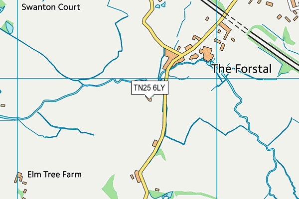 TN25 6LY map - OS VectorMap District (Ordnance Survey) TN25 6LY map - OS VectorMap District (Ordnance Survey)