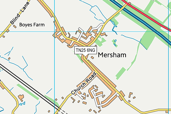 TN25 6NG map - OS VectorMap District (Ordnance Survey) TN25 6NG map - OS VectorMap District (Ordnance Survey)