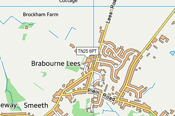TN25 6PT map - OS VectorMap District (Ordnance Survey)