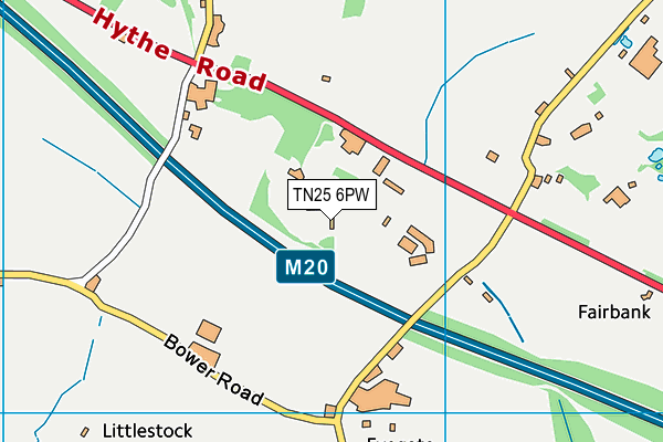 TN25 6PW map - OS VectorMap District (Ordnance Survey) TN25 6PW map - OS VectorMap District (Ordnance Survey)