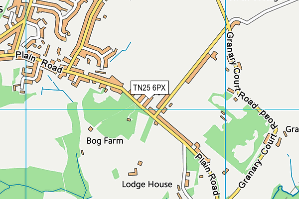 TN25 6PX map - OS VectorMap District (Ordnance Survey) TN25 6PX map - OS VectorMap District (Ordnance Survey)