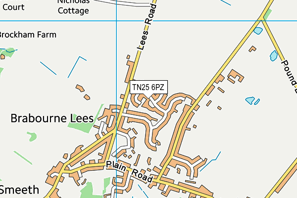 TN25 6PZ map - OS VectorMap District (Ordnance Survey) TN25 6PZ map - OS VectorMap District (Ordnance Survey)