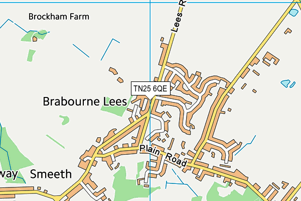 TN25 6QE map - OS VectorMap District (Ordnance Survey) TN25 6QE map - OS VectorMap District (Ordnance Survey)