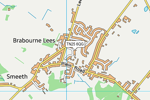 TN25 6QG map - OS VectorMap District (Ordnance Survey) TN25 6QG map - OS VectorMap District (Ordnance Survey)
