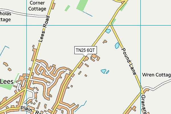 TN25 6QT map - OS VectorMap District (Ordnance Survey) TN25 6QT map - OS VectorMap District (Ordnance Survey)
