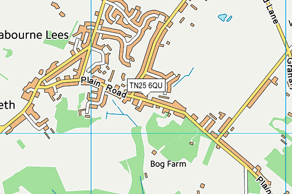 TN25 6QU map - OS VectorMap District (Ordnance Survey) TN25 6QU map - OS VectorMap District (Ordnance Survey)