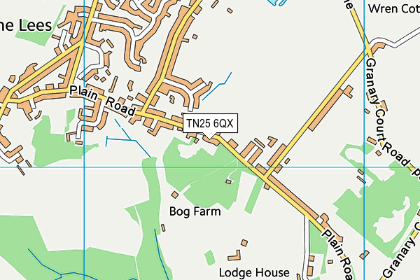 TN25 6QX map - OS VectorMap District (Ordnance Survey) TN25 6QX map - OS VectorMap District (Ordnance Survey)