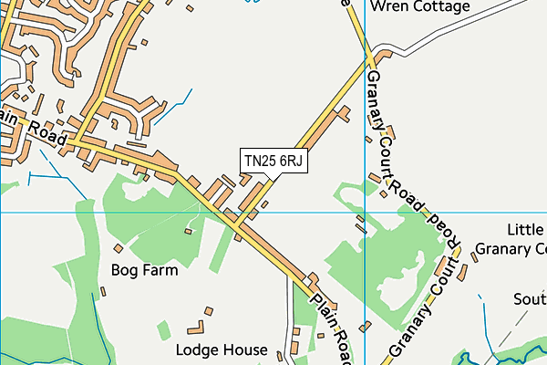 TN25 6RJ map - OS VectorMap District (Ordnance Survey) TN25 6RJ map - OS VectorMap District (Ordnance Survey)