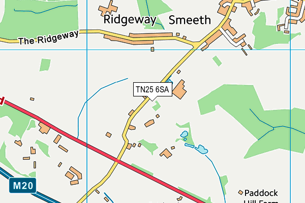 TN25 6SA map - OS VectorMap District (Ordnance Survey) TN25 6SA map - OS VectorMap District (Ordnance Survey)