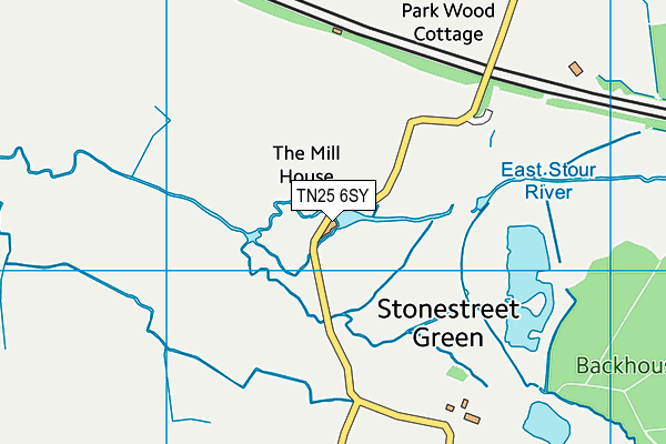 TN25 6SY map - OS VectorMap District (Ordnance Survey) TN25 6SY map - OS VectorMap District (Ordnance Survey)
