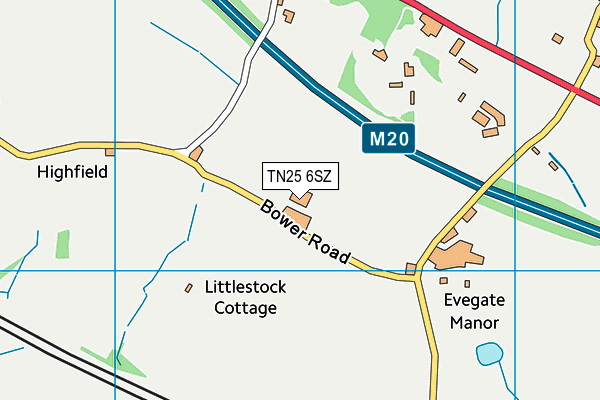 TN25 6SZ map - OS VectorMap District (Ordnance Survey) TN25 6SZ map - OS VectorMap District (Ordnance Survey)
