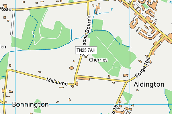 TN25 7AH map - OS VectorMap District (Ordnance Survey) TN25 7AH map - OS VectorMap District (Ordnance Survey)