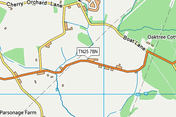 TN25 7BN map - OS VectorMap District (Ordnance Survey) TN25 7BN map - OS VectorMap District (Ordnance Survey)