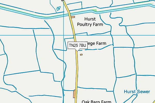 TN25 7BU map - OS VectorMap District (Ordnance Survey)