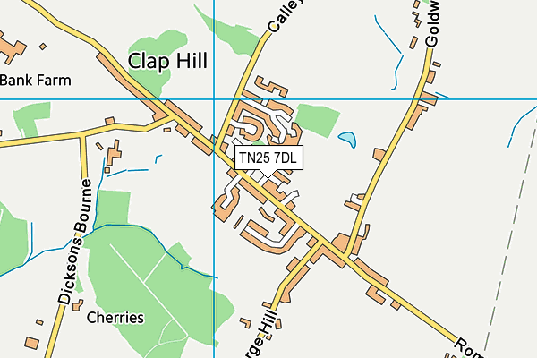 TN25 7DL map - OS VectorMap District (Ordnance Survey) TN25 7DL map - OS VectorMap District (Ordnance Survey)