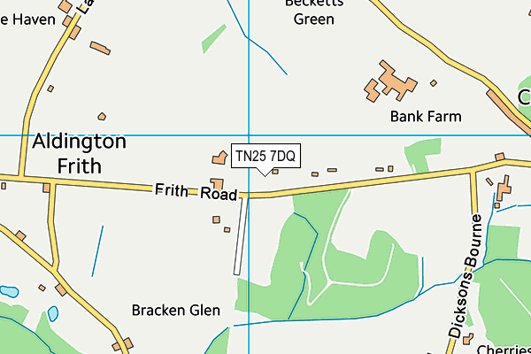 TN25 7DQ map - OS VectorMap District (Ordnance Survey)