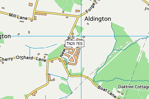 TN25 7ES map - OS VectorMap District (Ordnance Survey) TN25 7ES map - OS VectorMap District (Ordnance Survey)