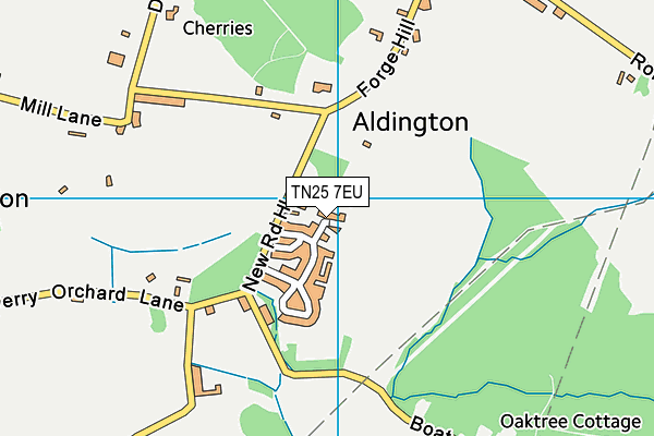 TN25 7EU map - OS VectorMap District (Ordnance Survey)
