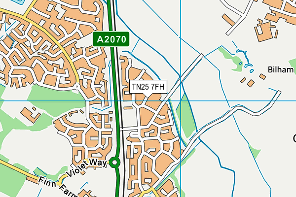 TN25 7FH map - OS VectorMap District (Ordnance Survey) TN25 7FH map - OS VectorMap District (Ordnance Survey)