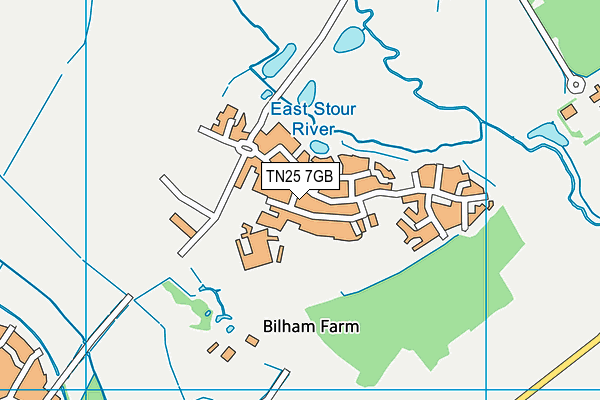 TN25 7GB map - OS VectorMap District (Ordnance Survey) TN25 7GB map - OS VectorMap District (Ordnance Survey)