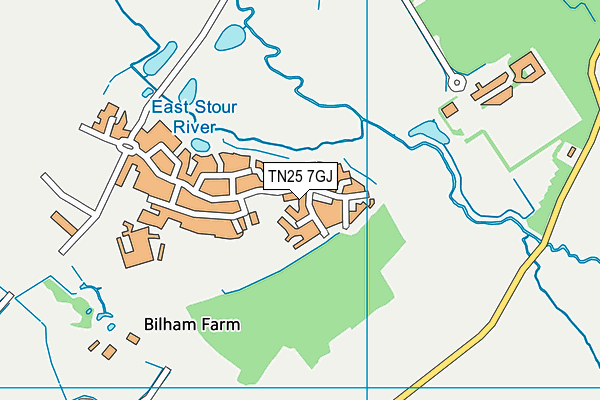 TN25 7GJ map - OS VectorMap District (Ordnance Survey) TN25 7GJ map - OS VectorMap District (Ordnance Survey)