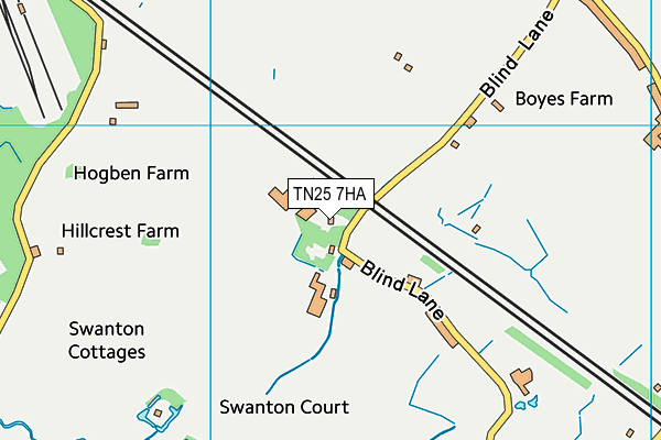 TN25 7HA map - OS VectorMap District (Ordnance Survey) TN25 7HA map - OS VectorMap District (Ordnance Survey)