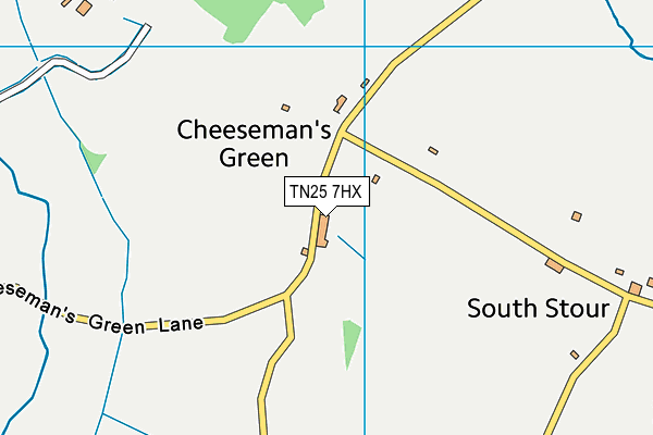 TN25 7HX map - OS VectorMap District (Ordnance Survey) TN25 7HX map - OS VectorMap District (Ordnance Survey)